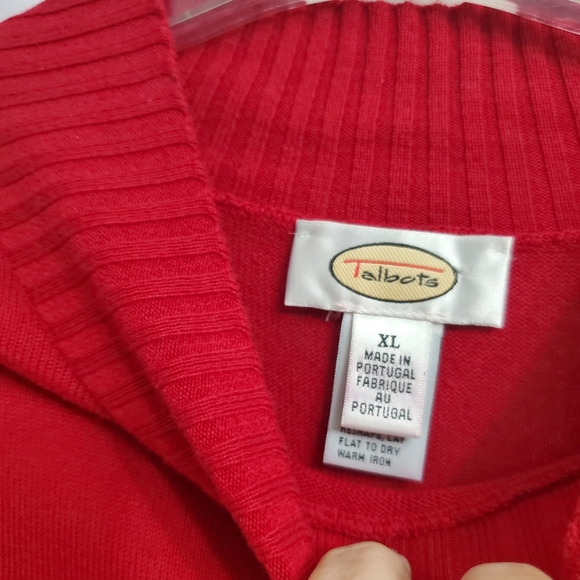 Talbots Red sweater - Picture 4 of 10